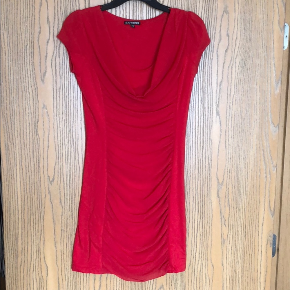 Red mini dress